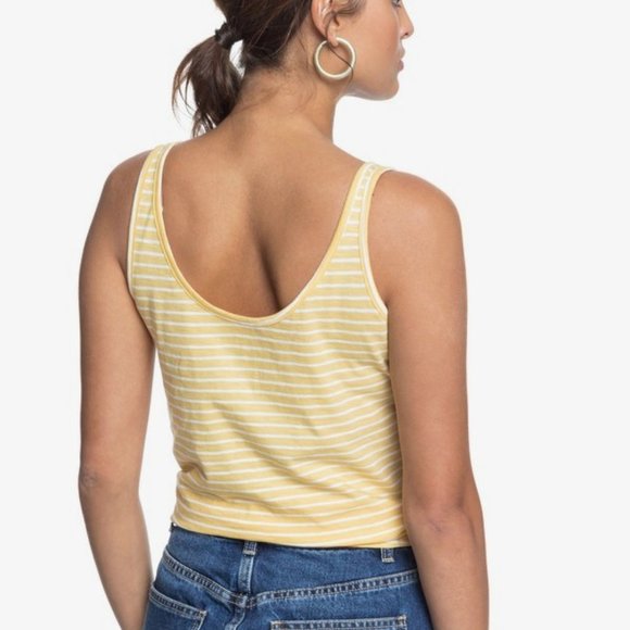 NWT Roxy stripe Tie-Front Tank Top - Picture 5 of 8